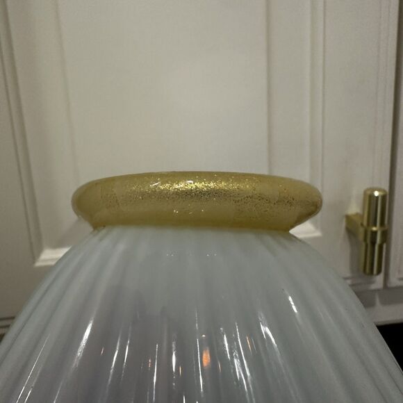 Murano White Crystal Bowl  Handmade  in Italy - Picture 8 of 13